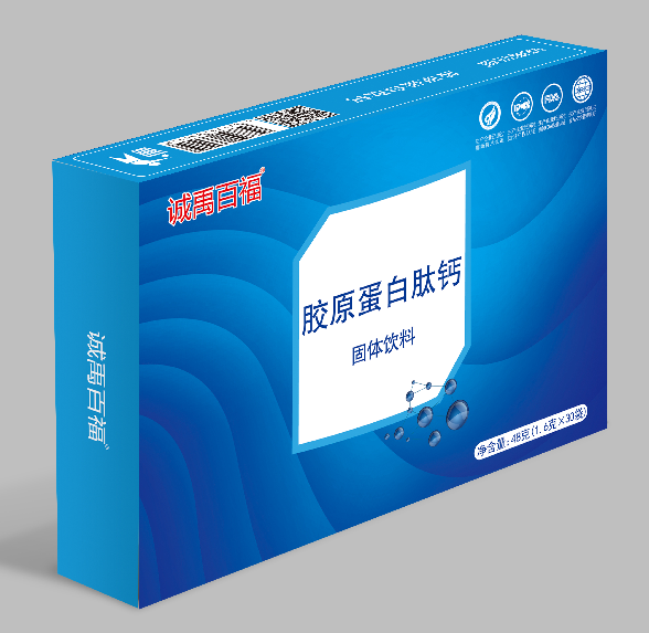 誠禹百福膠原蛋白肽鈣 1.6克/ 袋，30袋/盒。